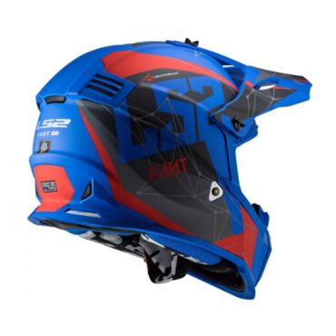 LS2 Мотошлем MX437 Fast Alpha Синий Матовый - миниатюра 1