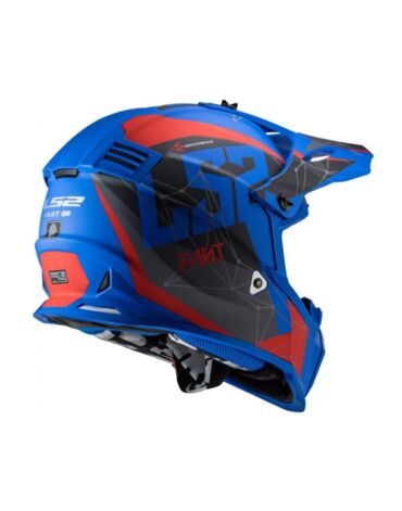 LS2 Мотошлем MX437 Fast Alpha Синий Матовый