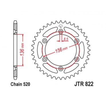 Звезда ведомая JTR822.43 - миниатюра 1