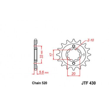 Звезда ведущая JTF430.14 - миниатюра 1