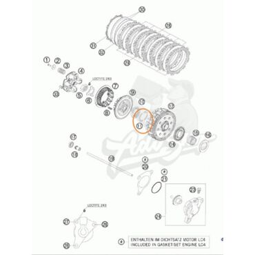 KTM разрезная шайба корзины сцеп 690 ( 75032007000 ) - миниатюра 1