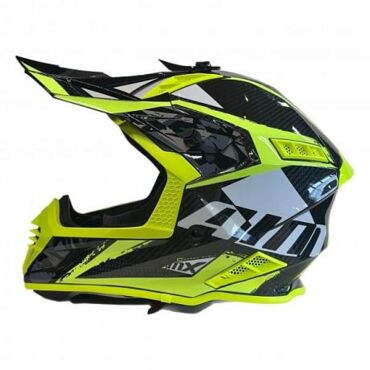 Мотошлем кроссовый AiM RH855 Carbon TERRAIN Black Yellow - миниатюра 1