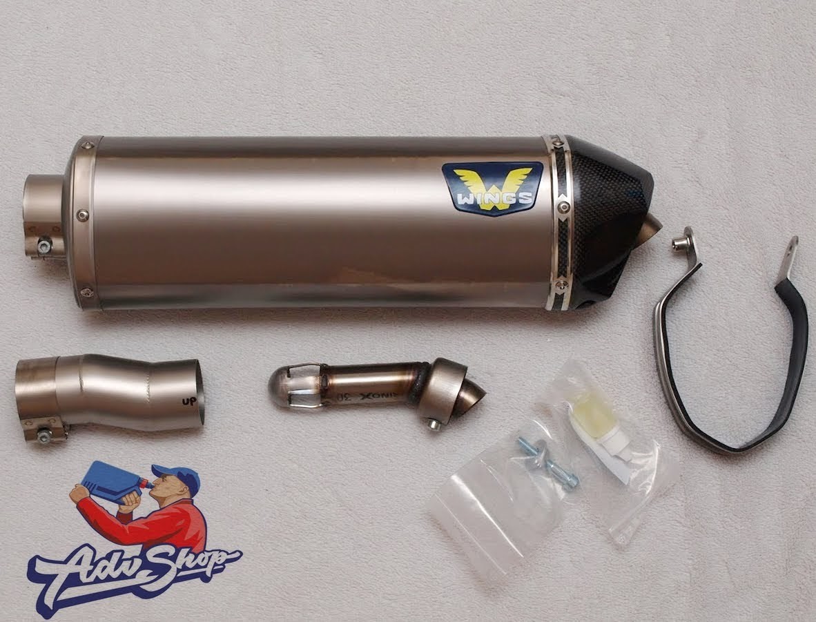 Wings Titanium Mufflers прямоточный титановый выхлоп (silver) 701 ( 16 20 )