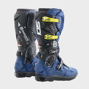 Мотоботы SIDI Crossfire X3 SRS Husqvarna Boots, blue yellow (42, Взрослая  Кросс эндуро)