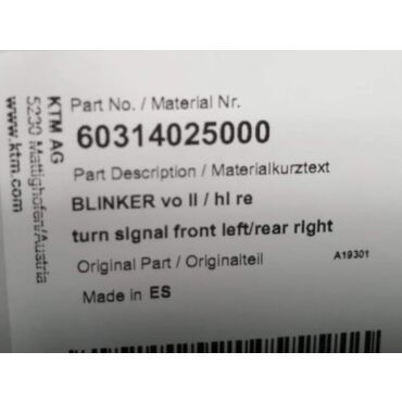 KTM поворотник 790 890 1190 1290 ( 60314025000 / 76014025000 ) - миниатюра 1