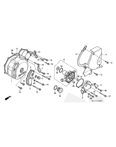HONDA cальник помпы 12*28*7  XRV650 750 XL600 ( 91201MF2003 )