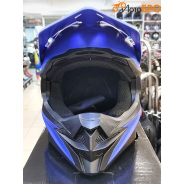 Шлем кроссовый Sparx Fenix (JK 6803), синий матовый - миниатюра 1