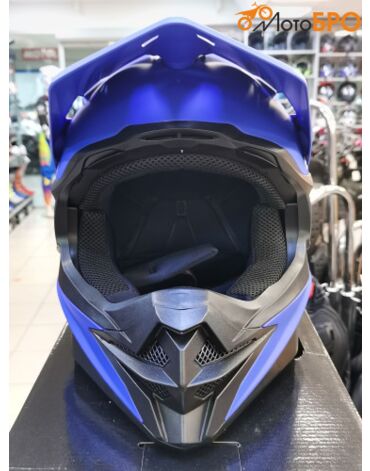 Шлем кроссовый Sparx Fenix (JK 6803), синий матовый
