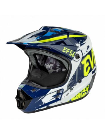 Шлем (кроссовый) Starks EF5 Base MX Синий Белый Hi Viz глянец ABC L