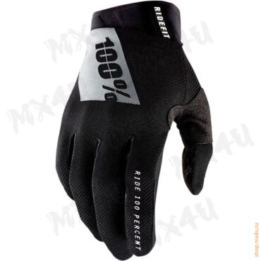 Мотоперчатки Ridefit Glove Black White черные - миниатюра 1