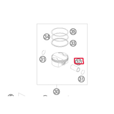 KTM PISTON PIN 22 X 13 X 60 Поршневой палец 22 X 13 X 60 640 950 adv ( 58330833000 ) - миниатюра 1