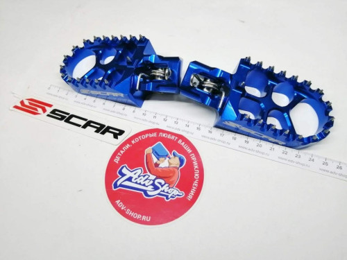 Scar EVO FOOTPEGS Подножки Синие - KTM 125 150SX 250 450SX F 2016 19 HQV TC125, FC 2016 19 - фото 1