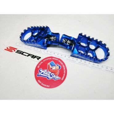 Scar EVO FOOTPEGS Подножки Синие - KTM 125 150SX 250 450SX F 2016 19 HQV TC125, FC 2016 19 - миниатюра 1
