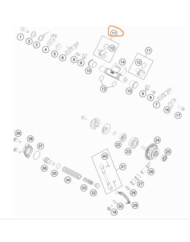 KTM барабан клапана 150 SX 16 22 ( 51737061044 / 51637061044 )