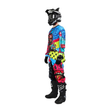 Grom Штаны кроссовые Fatbear Lime Blue - миниатюра 1