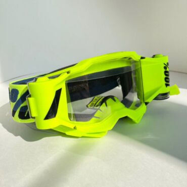 Очки с перемоткой для мотокросса 100% Accuri 2 Forecast Goggle Fluo Yellow с прозрачной линзой - миниатюра 1