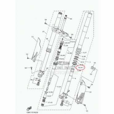 Пыльник вилки YZF250 450 (06 13), original - миниатюра 1