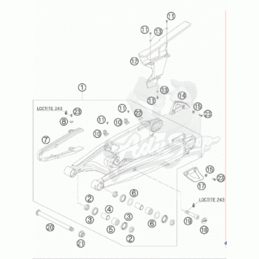 KTM кожух цепи для 950 990 Adv 03 13( 60004061100 / 60004061000) - миниатюра 1
