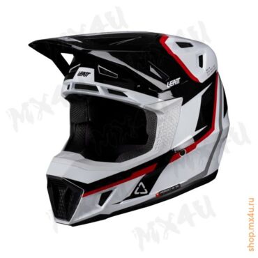 Шлем 7.5 V26 Thermoplastic + 4.5 очки Velocity - Черно Белый - миниатюра 1