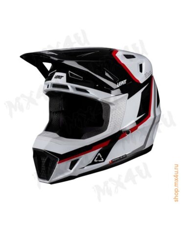 Шлем 7.5 V26 Thermoplastic + 4.5 очки Velocity - Черно Белый