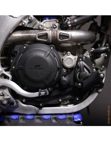 Защита крышки зажигания+сцепления YZ450F 23 24 Черный