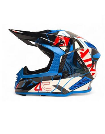 AiM Шлем RH855 Carbon Razor Blue Red