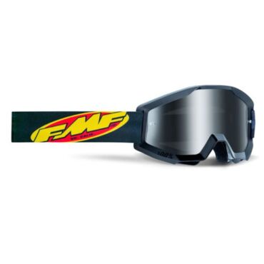 Детская маска кросс FMF Powercore Core черная с зеркальной линзой - миниатюра 1