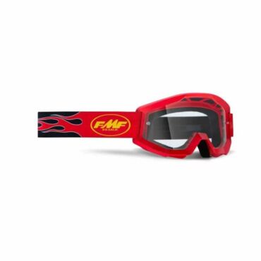 100% Очки FMF YOUTH Powercore Flame Red Clear Lens - миниатюра 1