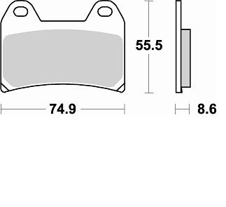 Braking 784CM66 Тормозные колодки перед 640 Duke SM 04 07 // 690 Duke 12 17 // 790 890 Adv Duke 19 23 // 1090 1190 1290 Adv 14 23 - миниатюра 2