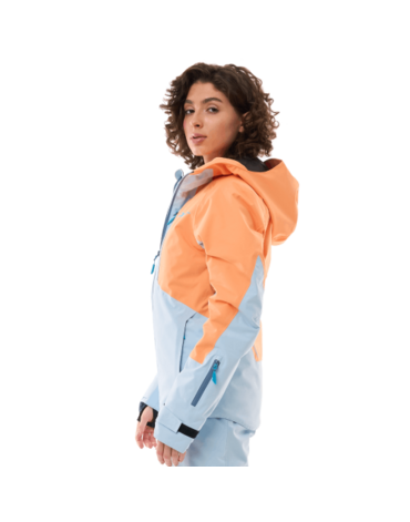 Dragonfly Куртка горнолыжная утепленная Gravity Woman 2025 Mock Orange Light Blue