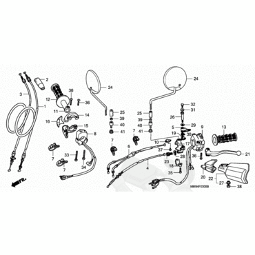 HI LEX Трос сцепления XL600 87 99 ( 10037491 / 10037402 (OEM 22870 MAB 620 / 22870 MM9 000 )) - миниатюра 1