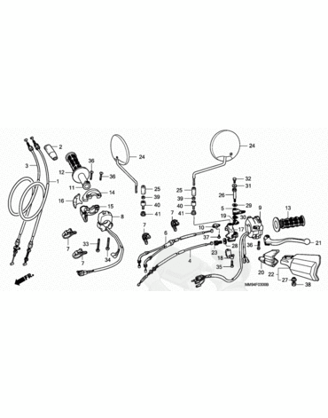 HI LEX Трос сцепления XL600 87 99 ( 10037491 / 10037402 (OEM 22870 MAB 620 / 22870 MM9 000 ))