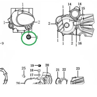 Смотровое окно уровня масла ZS172FMM 3A(CB250 F) - миниатюра 1