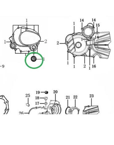 Смотровое окно уровня масла ZS172FMM 3A(CB250 F)