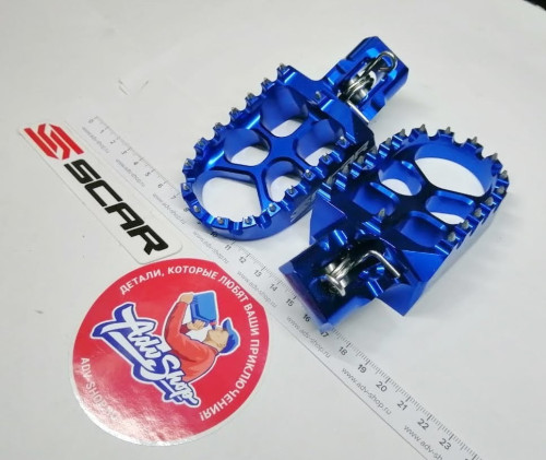 Scar EVO FOOTPEGS Подножки Синие - KTM 125 150SX 250 450SX F 2016 19 HQV TC125, FC 2016 19 - фото 2