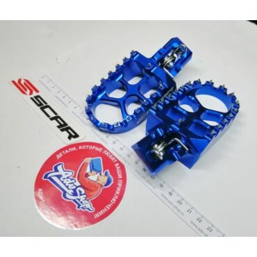 Scar EVO FOOTPEGS Подножки Синие - KTM 125 150SX 250 450SX F 2016 19 HQV TC125, FC 2016 19 - миниатюра 2