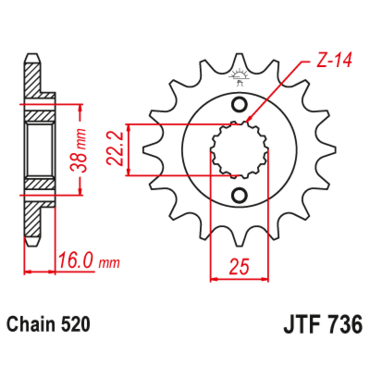 Звезда ведущая JTF736 14 - миниатюра 1