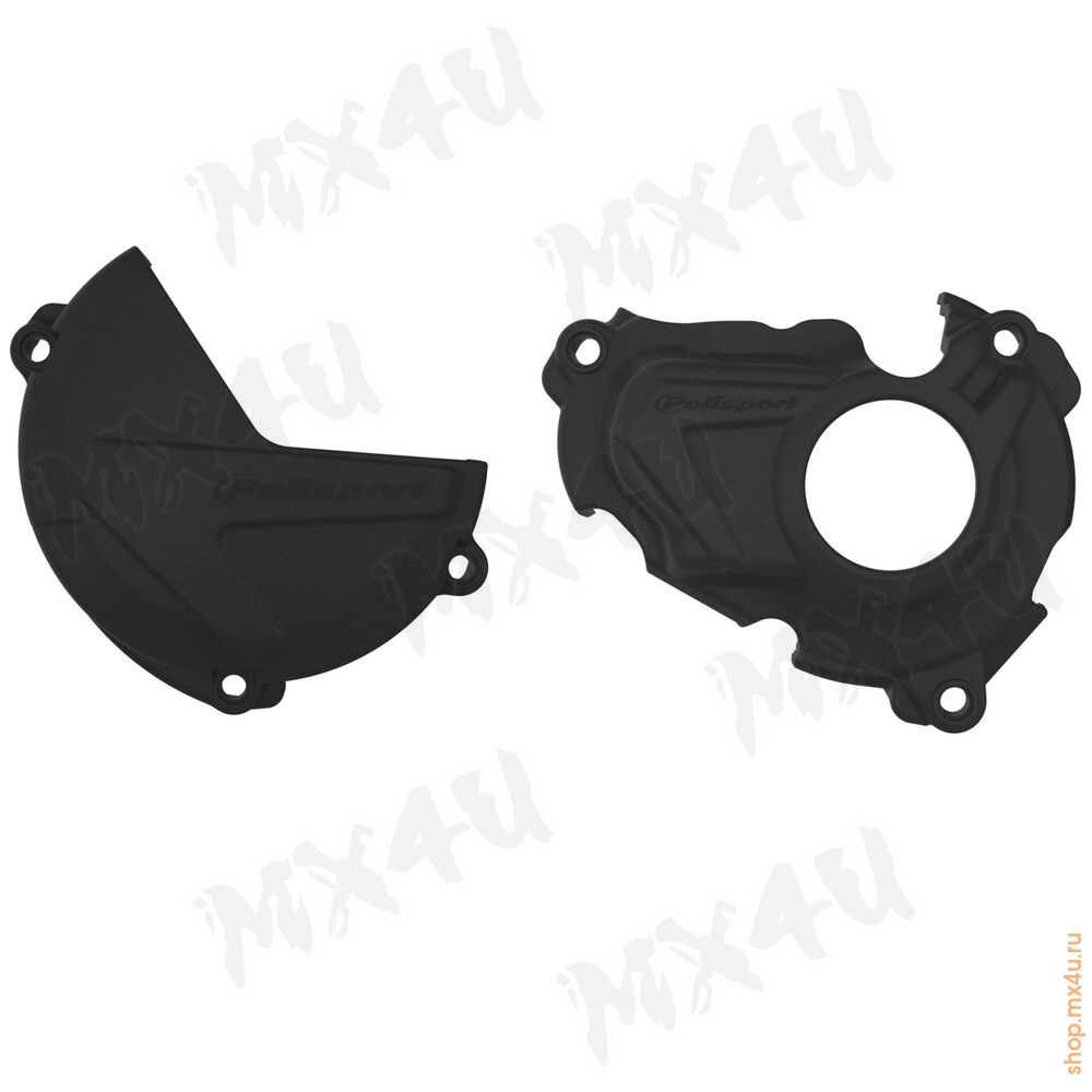 Комплект защиты сцепления + крышки зажигания  YZ450F / WR450F 18 -23 - Черный - фото 1