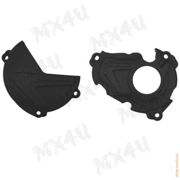 Комплект защиты сцепления + крышки зажигания  YZ450F / WR450F 18 -23 - Черный - миниатюра 1