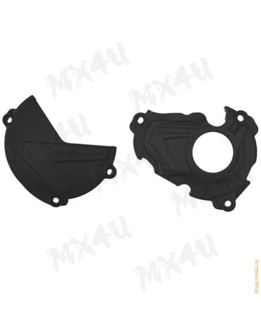 Комплект защиты сцепления + крышки зажигания  YZ450F / WR450F 18 -23 - Черный