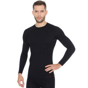 Brubeck Футболка мужская Active Wool Черный - миниатюра 1