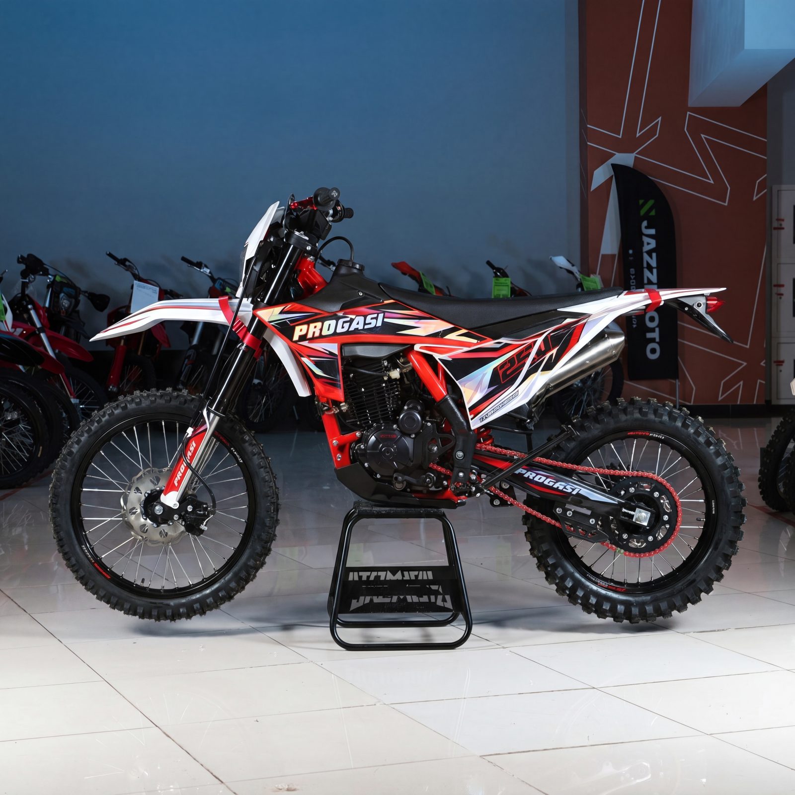 Мотоцикл эндуро PROGASI Super Max 250 white red 21 18