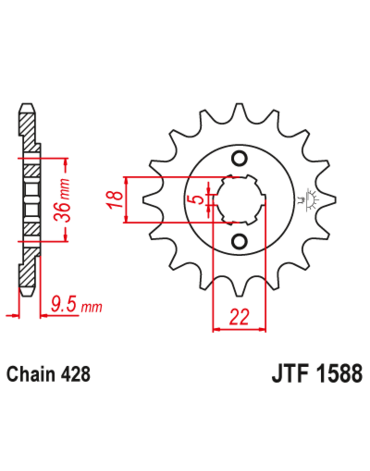 Звезда ведущая JTF1588.19