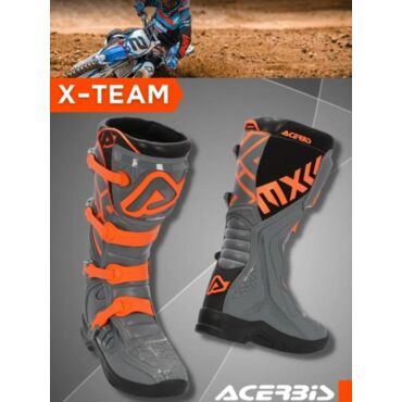 Acerbis Мотоботы кроссовые X Team Grey Orange - миниатюра 3