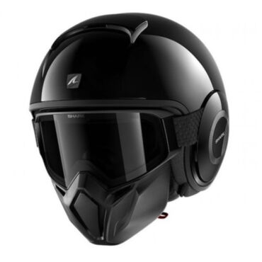 Shark Шлем Street Drak Blank Black Glossy - миниатюра 1