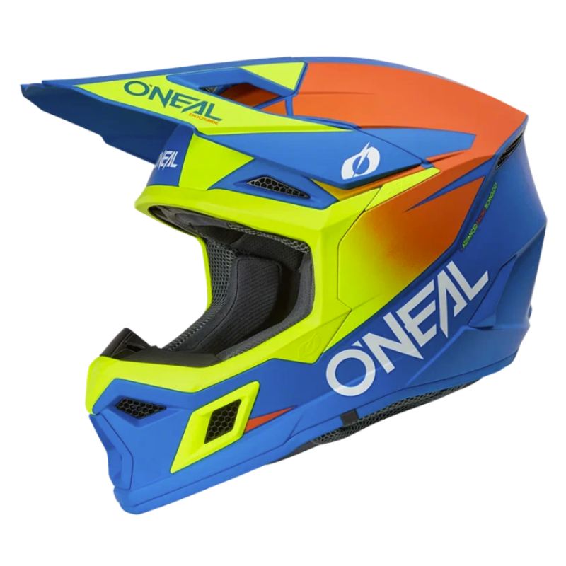 Oneal Шлем кроссовый детский 3Series Youth Solid синий / желтый - фото 1