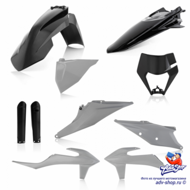 Acerbis КТМ EXC 250 300 20 23 /EXC F 250 500 20 23 /XC W 150 300 20 Black Grey Комплект пластика черный / серый // 0024054.319 - миниатюра 1