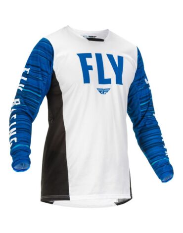Комплект FLY RACING KINETIC WAVE White Blue, штаны+джерси