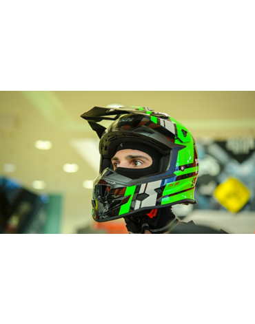 Кроссовый шлем IXS IXS361 2.3, Чёрный Зелёный