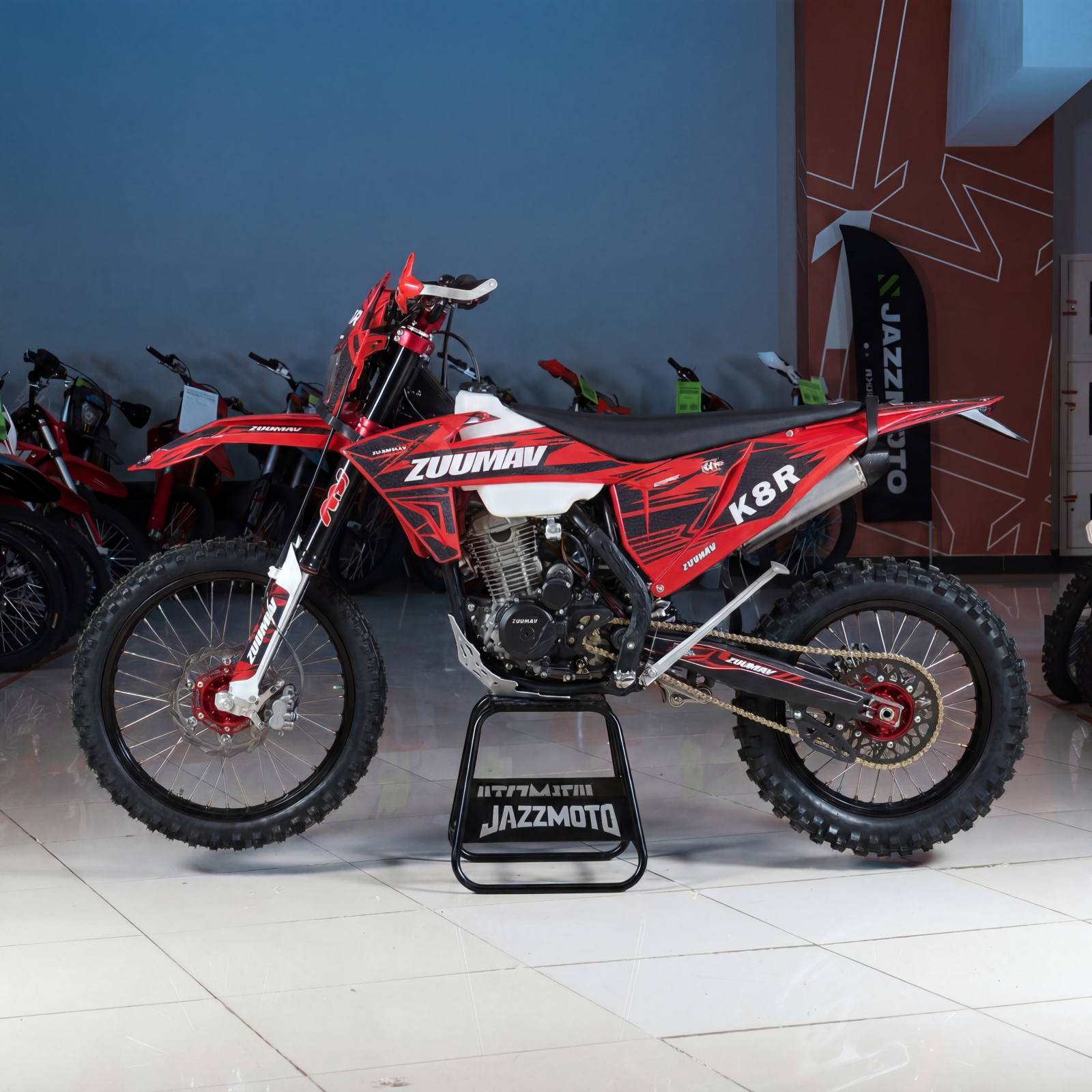 Кроссовый мотоцикл Zuumav K8R YBH300 21 18 красный
